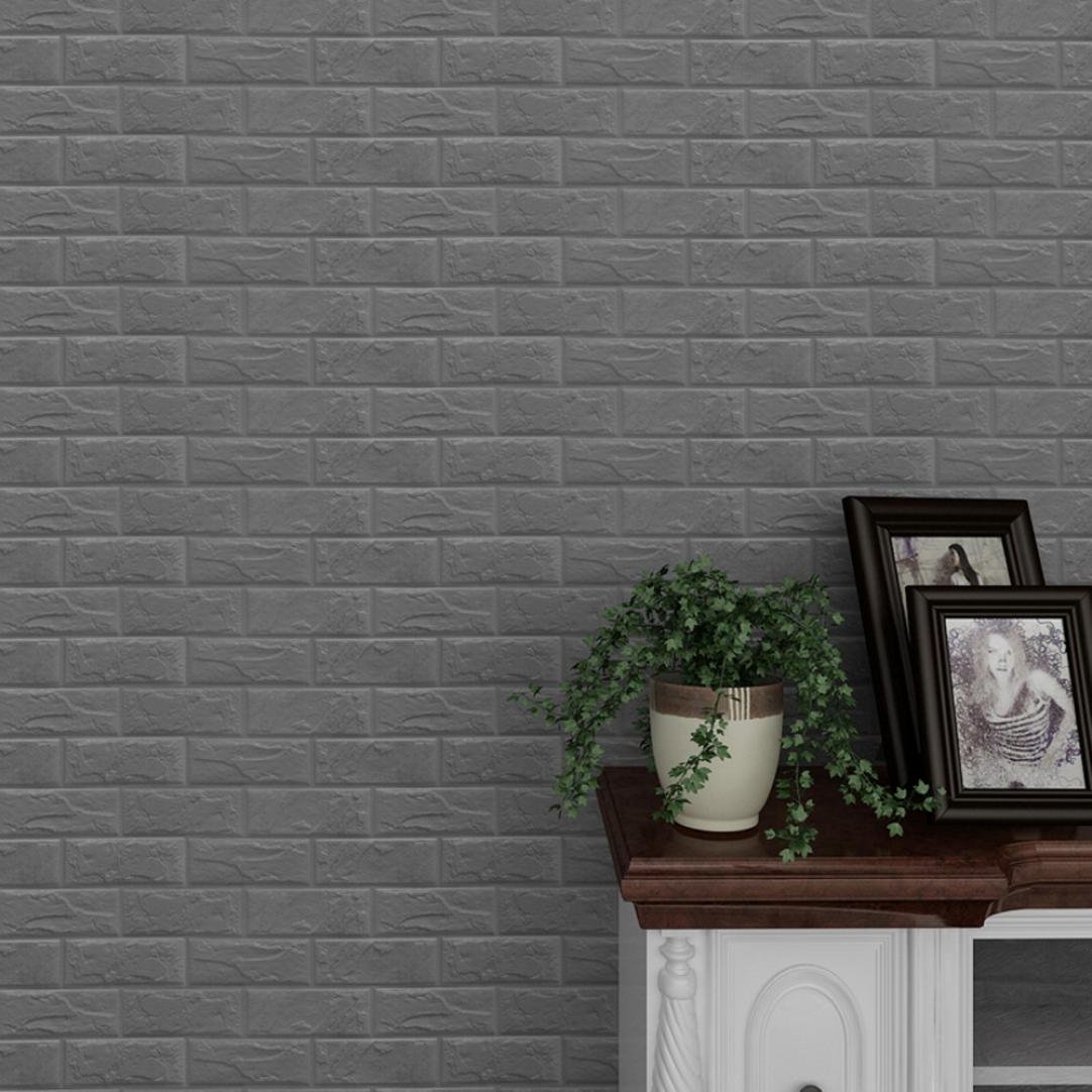 3d Wall Stickers Kimloog Pe Foam Free Diy Wallpaper Door Room Ceiling Decor Embossed Brick Stone Embossed Stone Self Adhesive Wall Decals 60 X 30 X