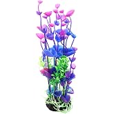 CAPASTEC Aquarium Decoration,Plastic Plant Decoration for Aquarium Landscaping, 8.3Inch(Purple Green)