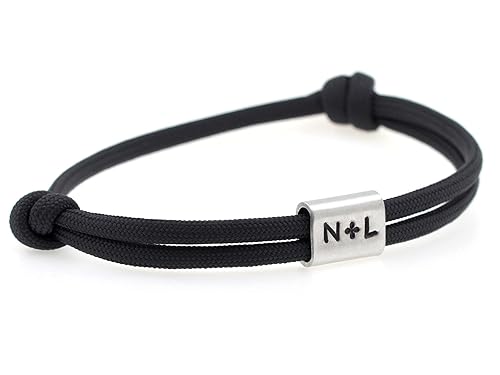 KOMIMAR Surfer Armband mit persönlicher PRÄGUNG / GRAVUR in vielen Farben - cool lässiger Surf Style - Freundschaftsarmband -