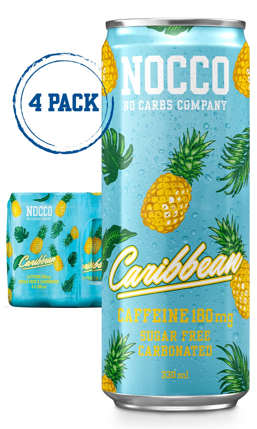 Buy NOCCO BCAA 4 x 330ml Zero Sugar Functional Energy Drink No