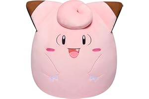 Squishmallows Pokemon 14-Inch Clefairy Plush - Add Clefairy to Your Squad, Ultrasoft Stuffed Animal Medium Plush, Official Kelly Toy Plush