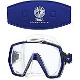 Tusa M1001 Freedom HD Silicone Diving Mask - Cobalt Blue w/TUSA Mask Strap Cover