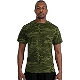 Rothco Camo T-Shirt – Rugged Short Sleeve Crew Neck Base Layer Tee Shirt, Green Camo, M