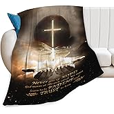 Tijuboni Christian Throw Blanket God Religious Gifts for Women Men Girls Boys Kids Adults Soft Flannel Fleece Blanket for Couch Sofa Bed Home Decor 40"x50"