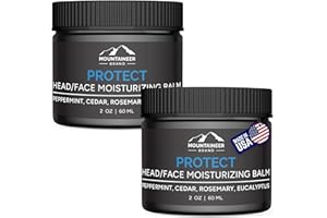 MOUNTAINEER BRAND, 100% NATURAL ALWAYS Mountaineer Brand Natural Moisturiser with Fresh & Natural Scent | Bald Head Care for Men | Non-Greasy Scalp and Face Balm | Made in West Virginia | Protect | 2 Pack | 2oz