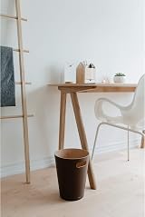 Umbra Woodrow 2 Gallon Modern Wooden Trash Can Espresso Natural view 7