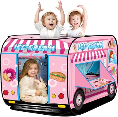 Britik Pop Up Truck Play Tent for Kids 3-8 Years Boys Girls Indoor Outdoor