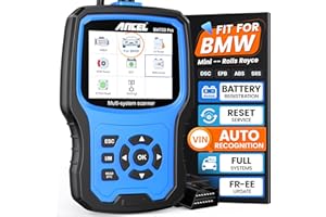 ANCEL BM700 PRO Fit for BMW Scanner - Battery Registration Tool, Code Reader for BMW/Mini/RR, Advanced OBD2 Scanner Auto V-I-N, Full System Diagnostic for BMW Scan Tool with All Reset Services (Blue)