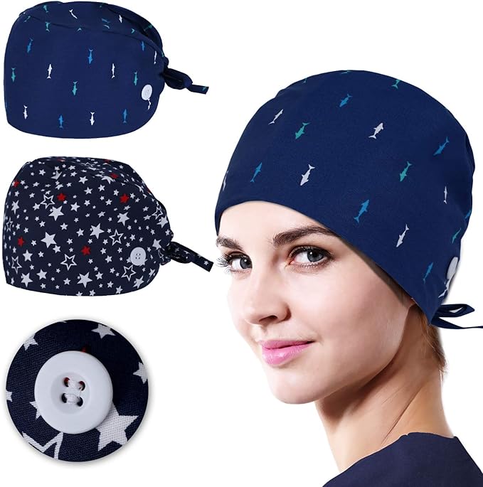 NOVWANG Bonés de trabalho com botões ajustáveis para a cabeça para