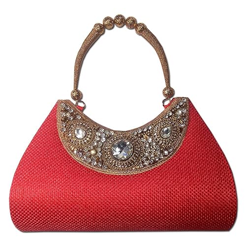 Global Era Womens Jute Clutch (Red)