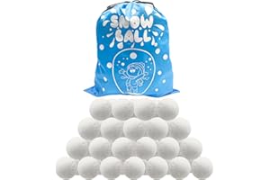 Mcadore 50 Pack Snowballs for Kids Indoor, Fake Snowball Fight Set, Artificial Snowballs Indoor or Outdoor Play Parent-Child Interaction Snowball Fights for Kids, Snow Game Plush Ball