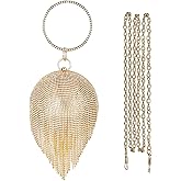 CORIOS Women's Evening Handbag Round Ball Crystal Clutch Purse Sparkly Sequin Glitter Shoulder Bag