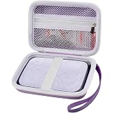 Boobowl Hard Case for HP Sprocket Portable 2x3, Select and 2nd Edition | Purple Organizer, Room for Photo Paper, USB Cable and Small Accessories, School Projects, Parties and Trip - Box Only