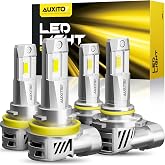AUXITO 9005/HB3 H11/H9/H8 Fog Light, 62000LM 900% Brighter H8 H9 HB3 Bulbs Combo 5 Mins Install, Plug-N-Play, IP68 Waterproof, Pack of 4