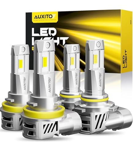 AUXITO Lâmpadas de neblina LED Switchback H11 H8 H16, 6500K branco