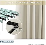 PONY DANCE 80x84 inch Door Curtain Thermal Insulated Blackout Panel Beige view 7
