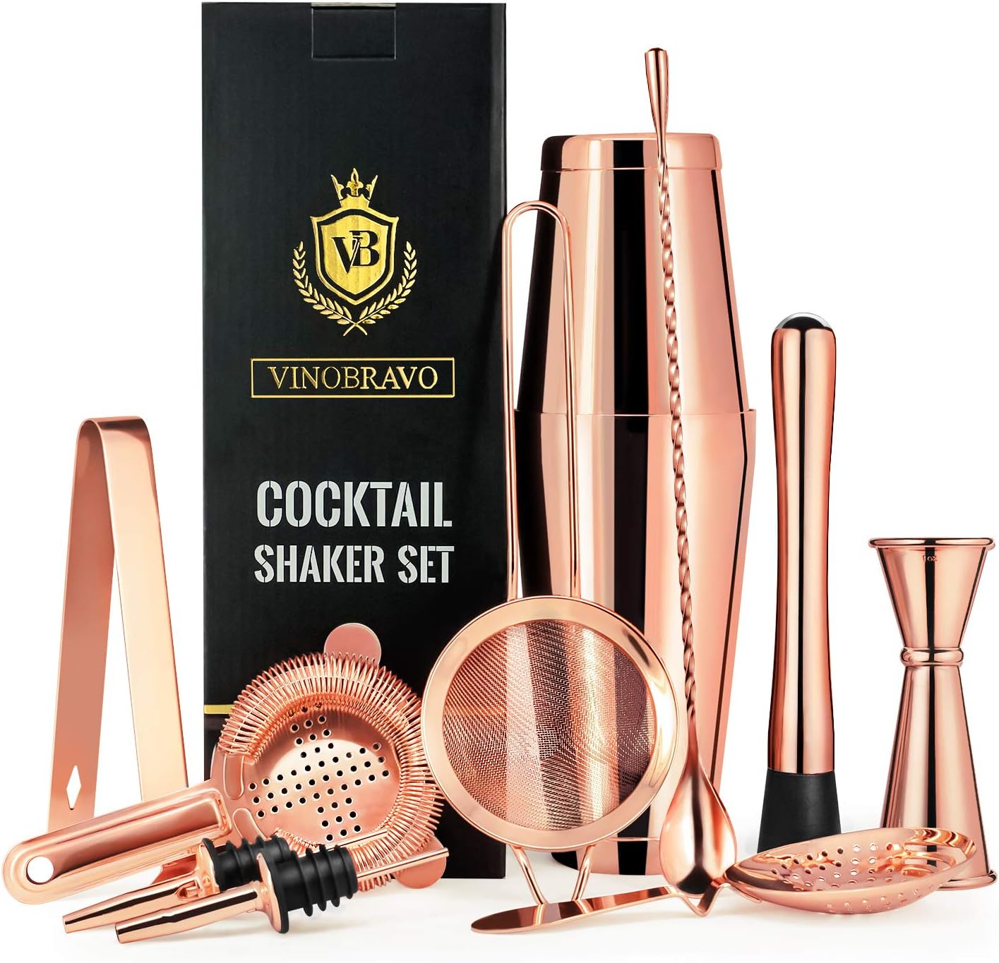 Rose Copper Shaker Set