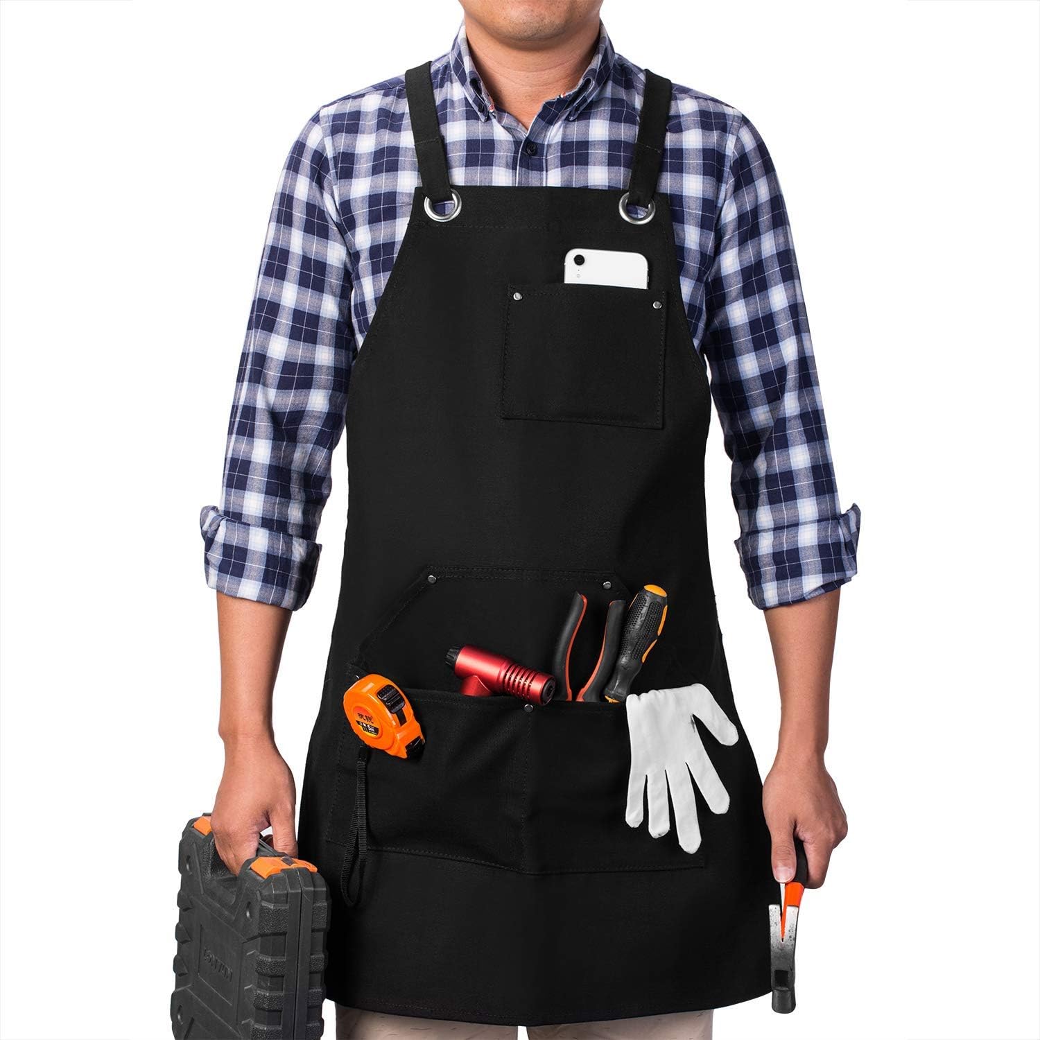 Tool Apron Carpenters Apron for Men and Women, Heavy Duty Workman Welder Apron Waterproof for