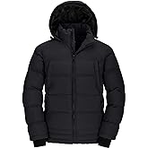 wantdo Men's Thicken Puffer Jacket Padded Waterproof Warm Winter Coat with Hood