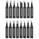 Soldering Iron Tips 900M Solder Lead-free Tips 16pcs for HAKKO 936,937,907 Atten, Quick,Ryobi, Aoyue, Yihua,Vastar,Sywon,Tabiger,SOAIY and X-Tronic Solder Gun/Station (Black)