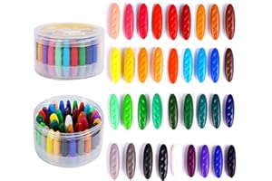 FXYRTKLCZ Peanut Crayons for Kids 36 Colors Washable Toddler Crayon, Non-Toxic Baby Crayon for Ages 2-4, 4-8 - Large Crayons for Toddlers 1-3, Coloring Art Supplies, Back to School Gift for Boys&Girls