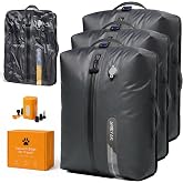IKYWT Vacuum Seal Bags for Travel w/Pump, 18L Compression Packing Cubes for Carry-On Suitcase &amp; Travel Backpack, Reusable IP67 Waterproof Vacuum Storage Kit, Gift Set (3-Pack)