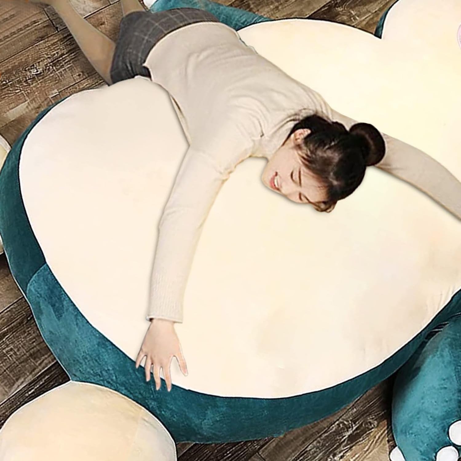 Photo 1 of CHSMONB Animal Storage Bean Bag Chair Cover (No fillings) Cat Plush Bean Bag with Zipper for Girlfriend Birthday Christmas New Year Gift(150CM)