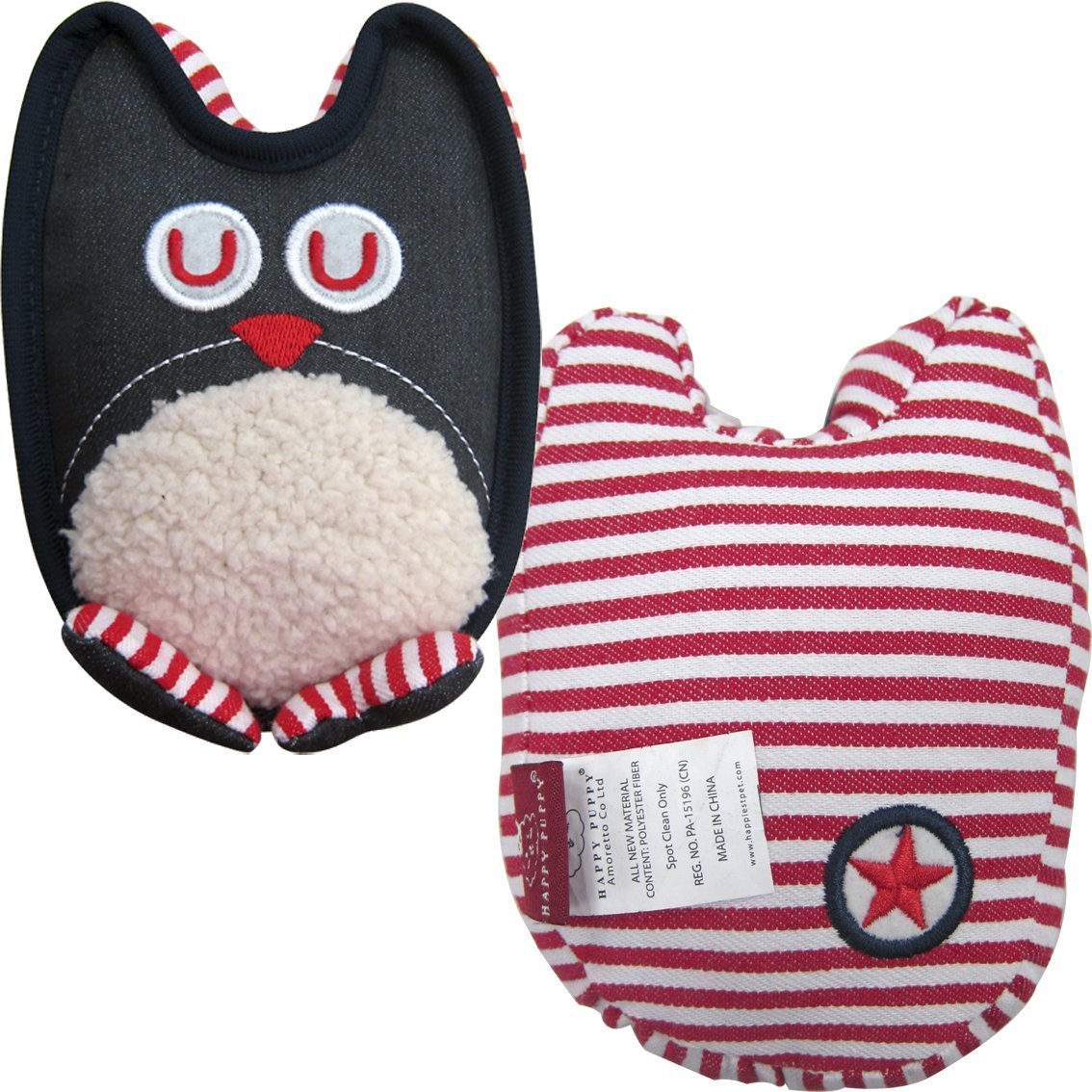 Denim Owl Toy, Red