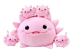 YIIQUWEN Axolotl Plush Cute Axolotl Stuffed Animal with 4 Baby Soft Pillow Valentine's, Birthday Gift for Girls Boys Kids Dec