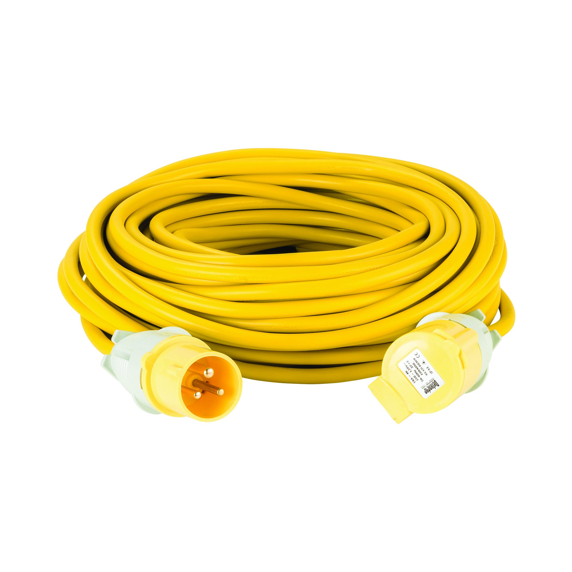 Defender E85233 25 m 16 A 2.5 mm 110 V Extension Lead Cable - Yellow