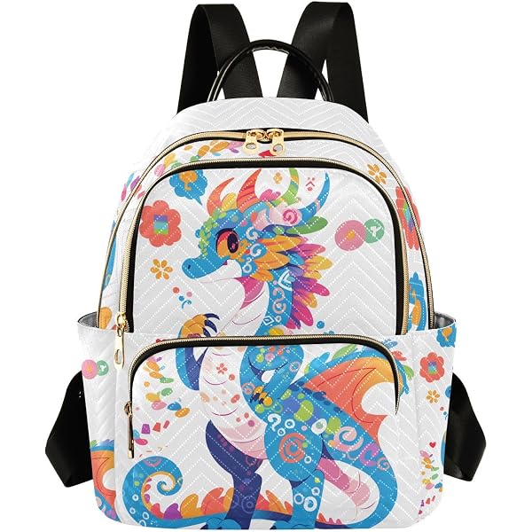 Amazon.com: ALAZA Watercolor Blue Wolf Small Backpack Purse  display picture 3