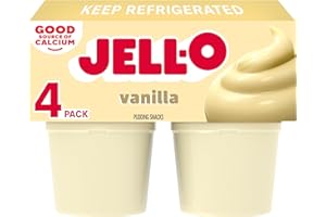 Jell-O Original Vanilla Ready-To-Eat Pudding Cups Snack, 4 Ct Cups