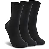 LIXIA Womens Thin Merino Wool Crew Socks Warm Breathable Winter Boot Liners Cozy Thermal Casual for Dress Trousers
