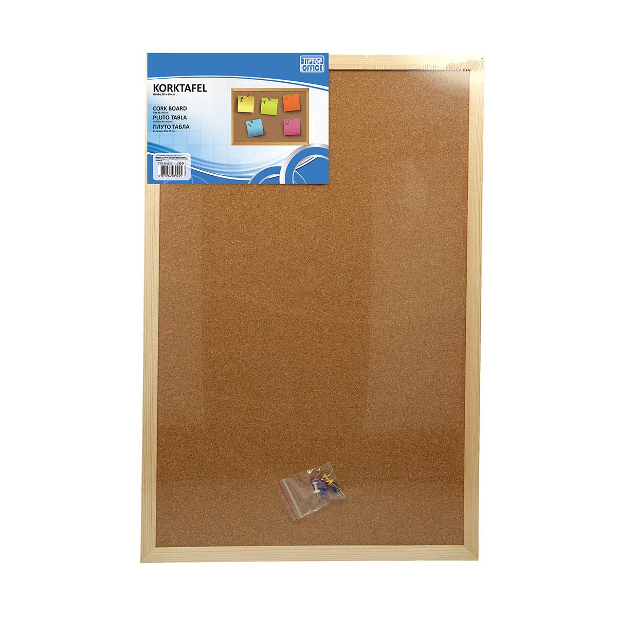 TTO Notice Board, 60 x 90 cm, Brown