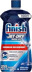 Finish Jet-Dry Dishwasher Rinse Aid, Compatible with Dishwasher Detergent, Prevents Spots & Residues, Dries, Shine & Protects
