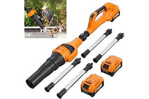 ALLOYMAN Roof Gutter Cleaning from The Ground, 40V Leaf Blowers Cordless, 580CFM/180MPH with 2 Batteries and Charger, Brushless 2-Speed Motor for Gutter Cleaning Extension Attachment Kit for Garden,House