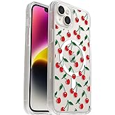 OtterBox iPhone 14 Plus Symmetry Series+ Case - CHERRY ON TOP, ultra-sleek, snaps to MagSafe, raised edges protect camera & screen
