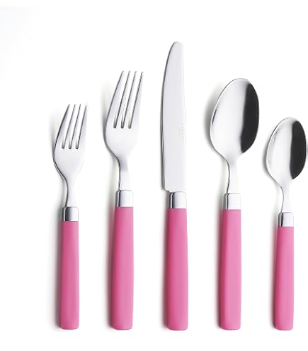 Amazon.com | Moxinox 20-Piece pink Silverware Set, 18/0 Stainless
