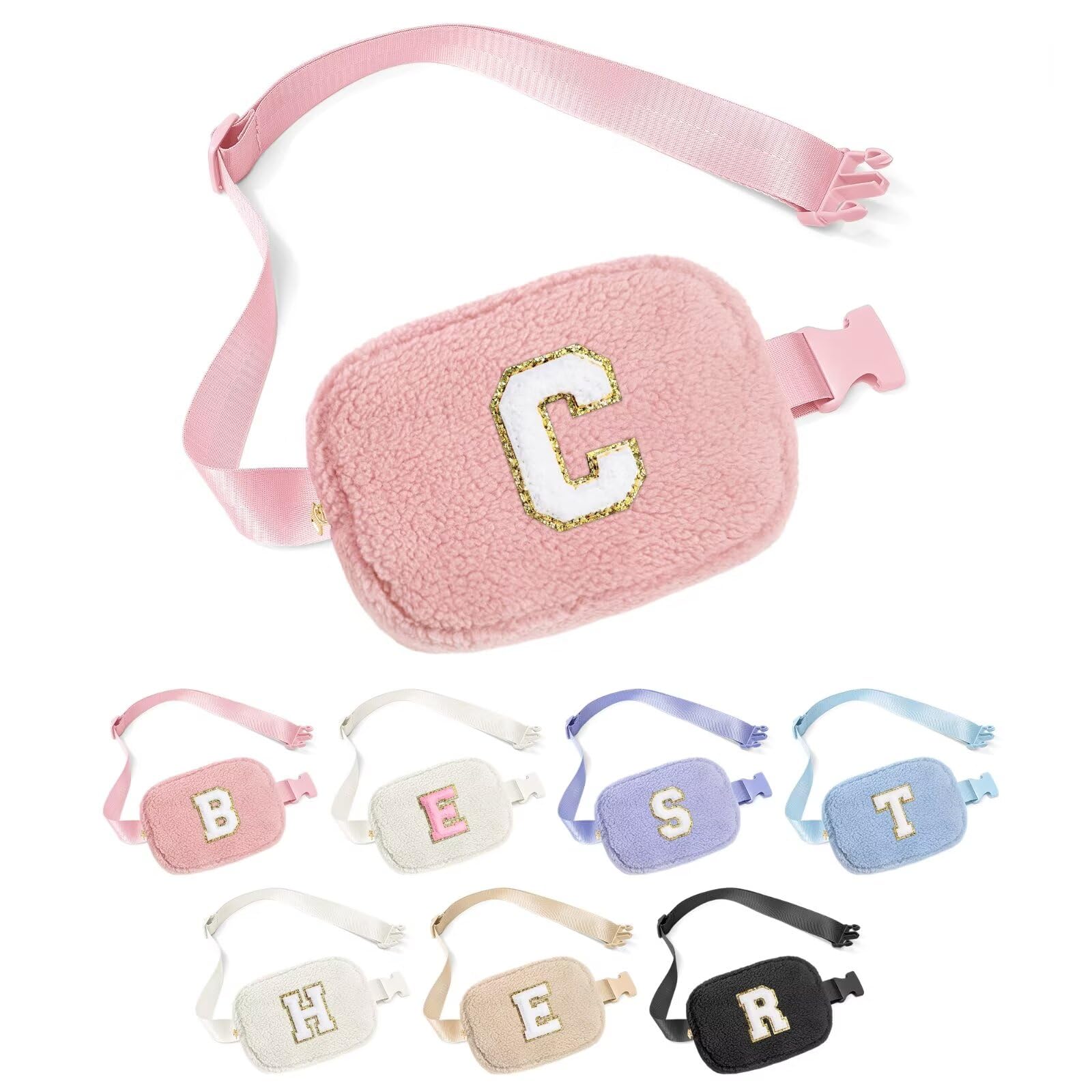 Photo 1 of YOOLIFE Birthday Gifts for 4 5 6 7 8 9 10 11 12 13 14 Year Old Girls Teen Girls - Fanny Pack Cute Purse for Girls Belt Bag Crossbody, Preppy Stuff Tween Girls Gifts, Pink Fanny Pack Belt Bag C