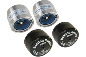 Bearing Buddy Stainless Steel Bearing Protectors (1.980" Diameter) with Auto Check with Bras - Pair