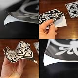 Tile Style Decals 48x 15x15cm Black Victorian Moroccan Mosaic Tile Stickers view 2
