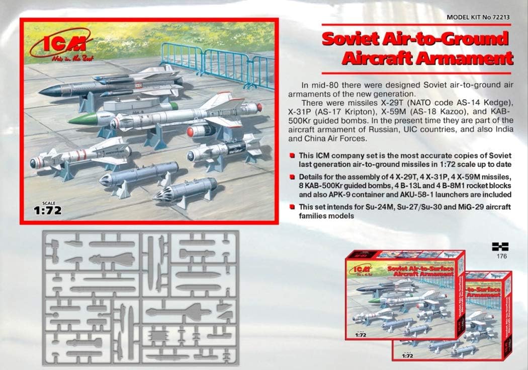 ICM 1:72 - Soviet Aircraft Armament (inc.missiles/bombs), Schwarz, Small - Image 3