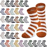 Hicarer 36 Pairs Thicker Warm Fuzzy Socks for Women Bulk Plush Slipper Socks Winter Adult