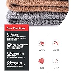 Winter Beanie Hats for Men Outdoor Stretchy Knit