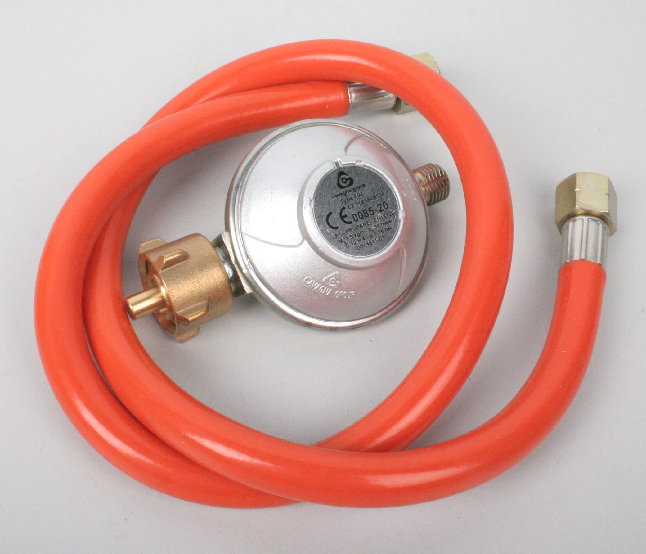 Multistore 2002 Gas Pressure Regulator 50 mbar + Gas Hose New
