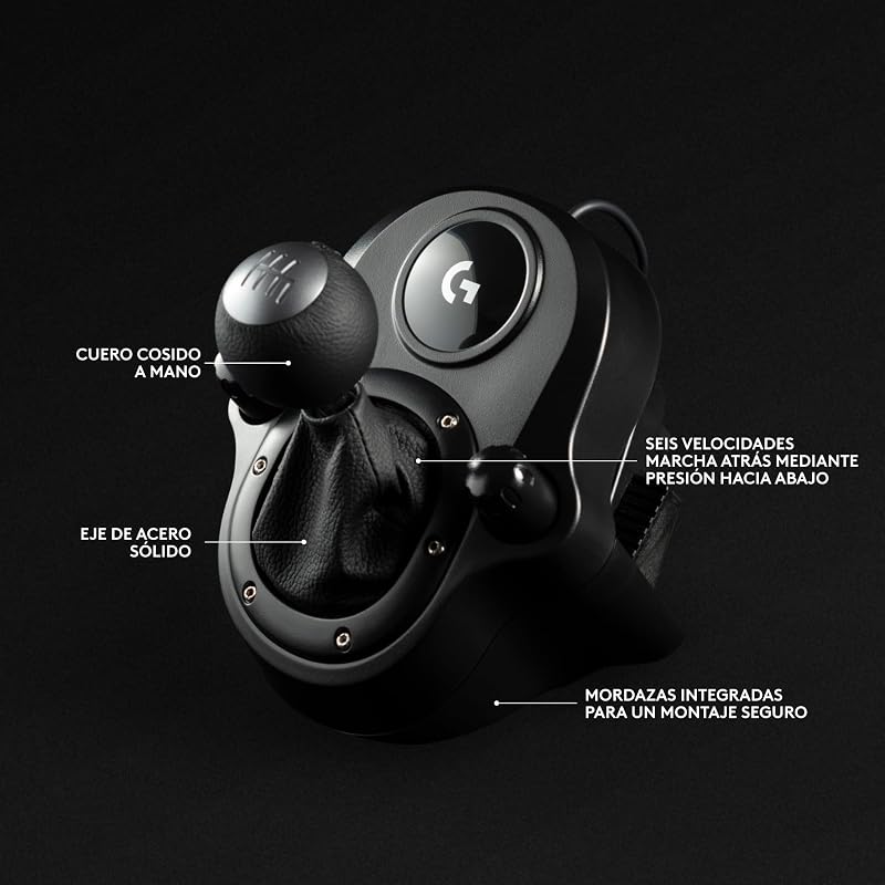 Logitech G G29 SE Driving Force, volante e pedais, Force Feedback, Couro Genuíno + Logitech G Driving Force Gear Lever - Para PS5, PS4 e PC, Mac - Preto