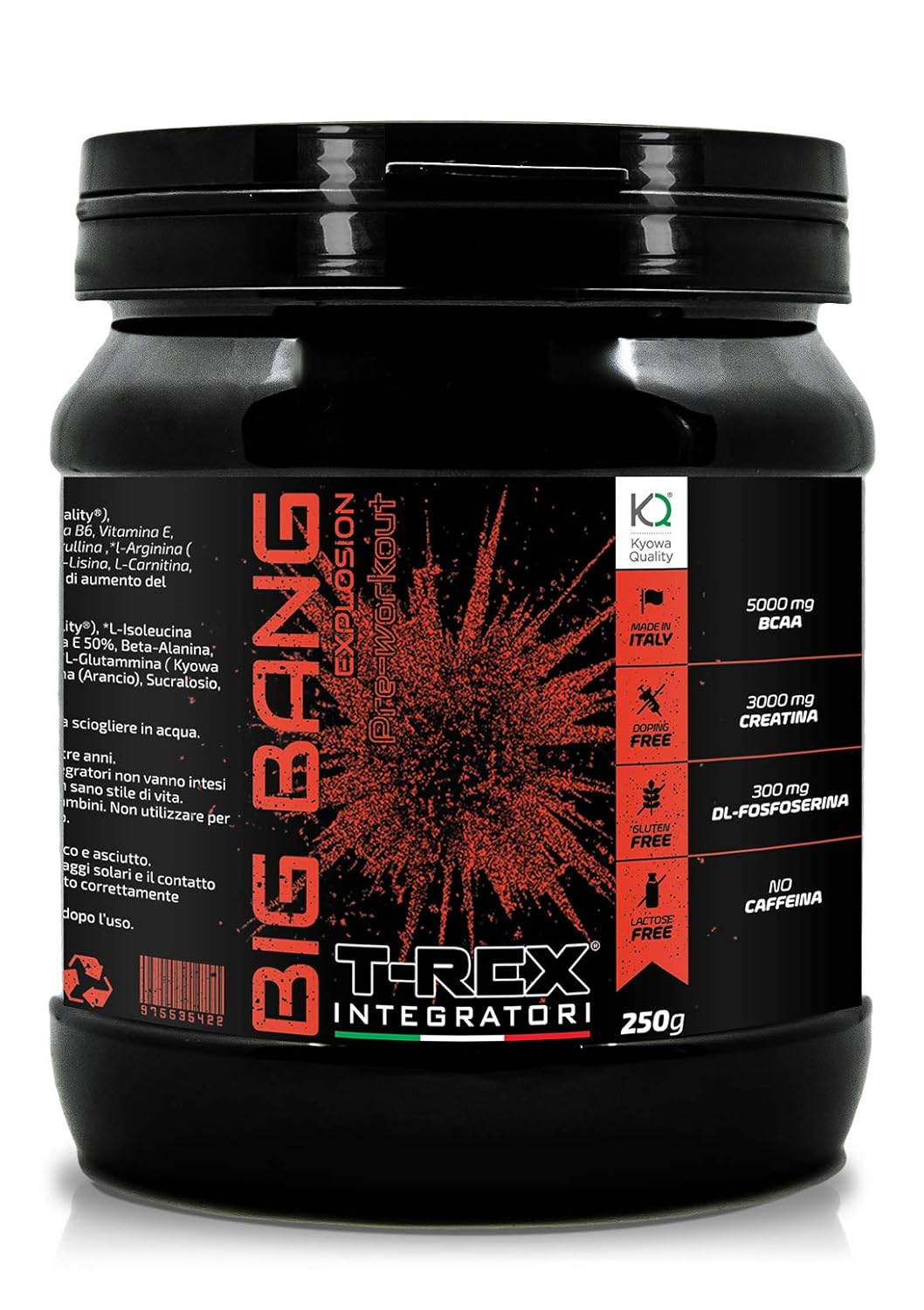 TREX Pre workout BIG BANG 250gr Creatina BCAA Arginina B