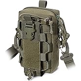Tactical EDC Pouch, Molle Utility Pouches Gadget Organizer Phone Holder with Water Bottle Holder