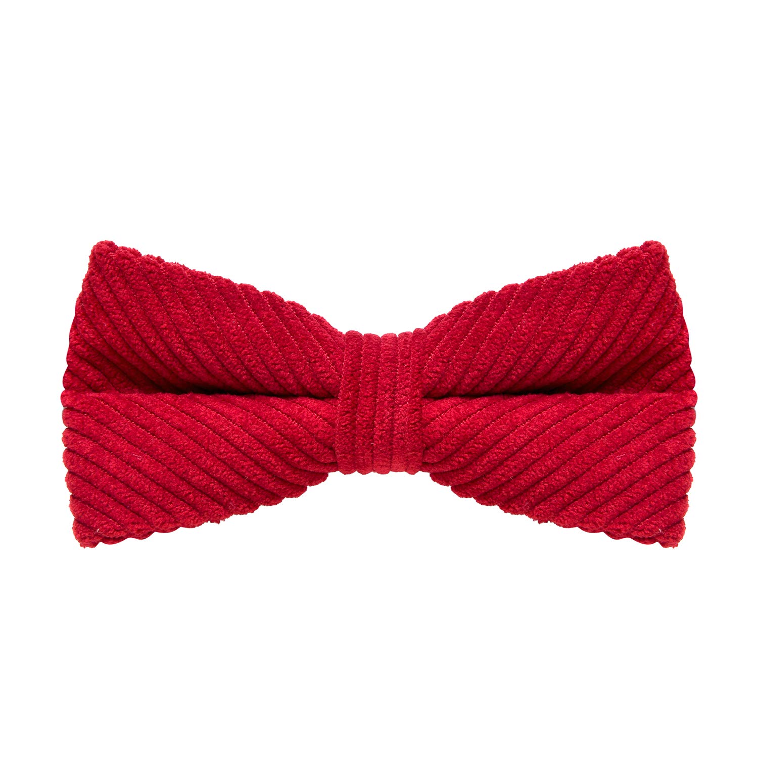MASADA corduroy bow tie red - men's accessory in vintage-look, continuously adjustable, handmade with hook closure - 12 x 6 cm