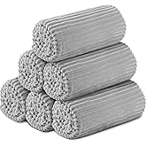 Buryeah 6 Pcs Flannel Throw Blanket Bulk 50 x 60 in Sleepover Blanket Outdoor Wedding Throw Lightweight, Oeko-tex Standard 100 Certified for Sofa Homeless Gifts (Light Gray)